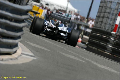 Рубенс Баррикелло на трассе Гран При Монако