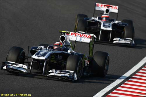 Гонщики Williams на трассе Гран При Японии