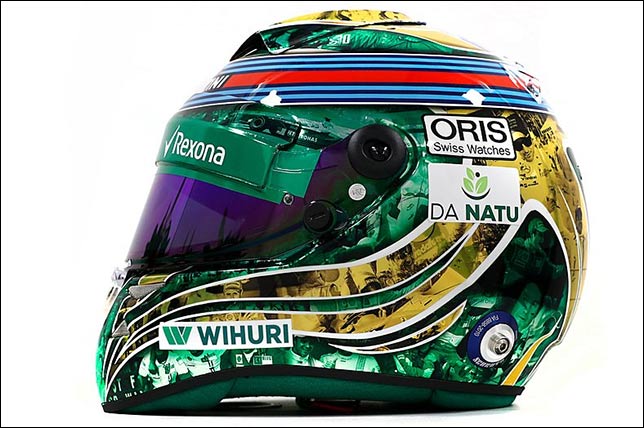 Раскраска шлема Фелипе Массы на домашнем Гран При