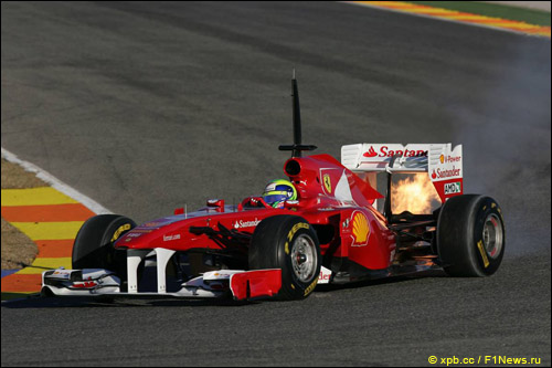 Возгорание мотора на Ferrari Фелипе Массы