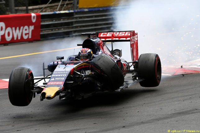 Авария Макса Ферстаппена в Гран При Монако, 2015 год