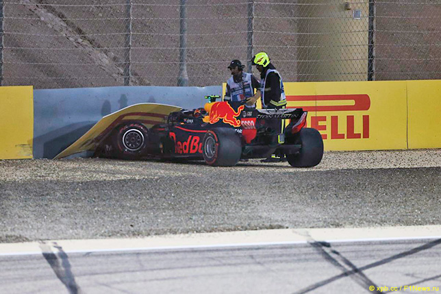 Макс Ферстаппен после вылета в квалификации Гран При Бахрейна
