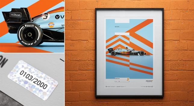 Коллекционный плакат с McLaren MCL35 Даниэля Риккардо, фото Automobilist