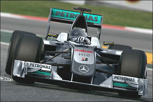 Прототип раскраски машины Mercedes GP