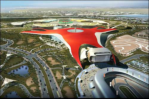 Тематический парк Ferrari в Абу-Даби, компьютерная графика