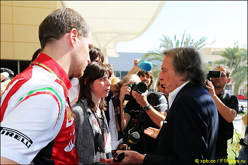 Лука ди Монтедземоло на встрече с прессой в Бахрейне