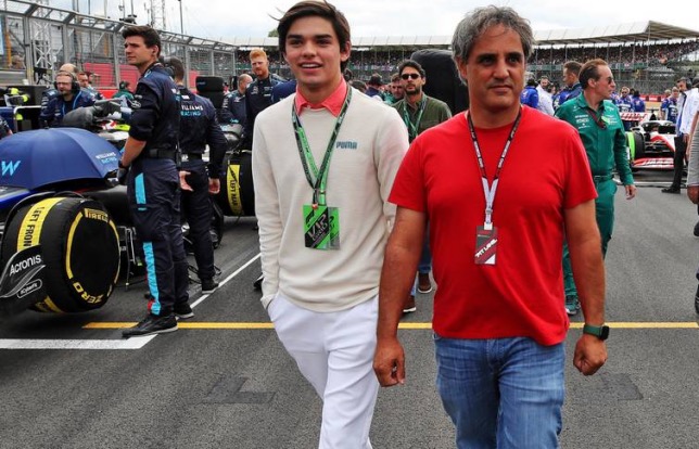 Хуан-Пабло Монтойя (справа) и его сын Себастьян на стартовом поле Гран При Великобритании, фото XPB
