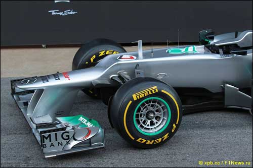 Носовой обтекатель на Mercedes F1 W03