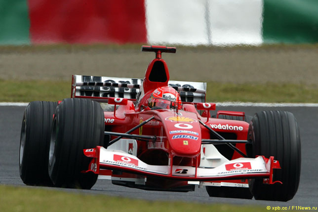 Михаэль Шумахер за рулём Ferrari F2003-GA в Сузуке, 2003 год