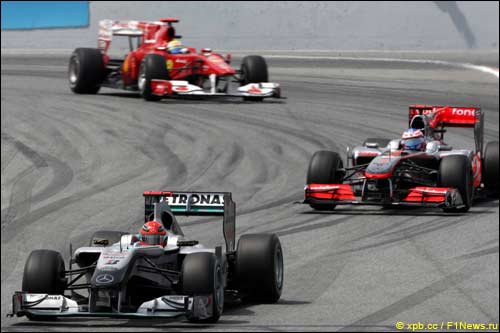 Михаэль Шумахер на трассе Гран При Испании
