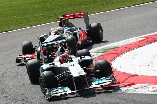 Гран При Италии. Михаэль Шумахер и Льюис Хэмилтон