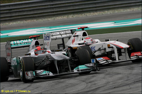 Михаэль Шумахер на трассе Гран При