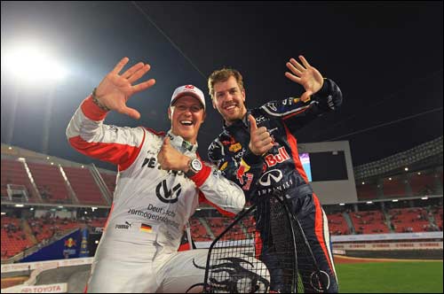 Михаэль Шумахер и Себастьян Феттель - победители Кубка наций