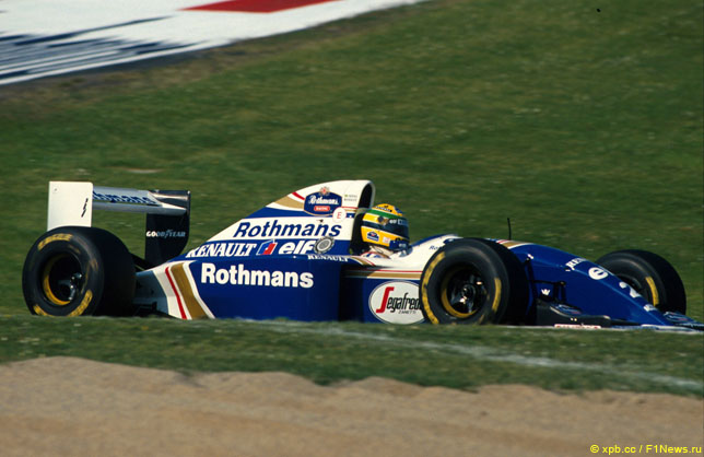 Айртон Сенна за рулём Williams FW16 в Имоле, 1994 год