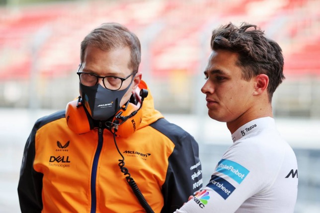 Андреас Зайдль, руководитель команды McLaren, и Ландо Норрис, фото XPB