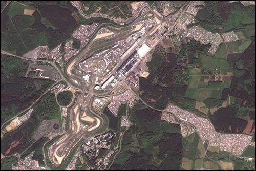 Нюрбургринг, снимок со спутника