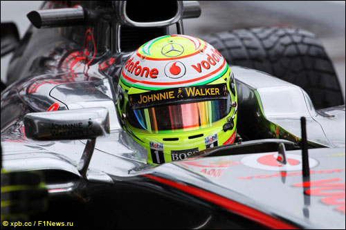 Серхио Перес на квалификации в Гран При Австралии