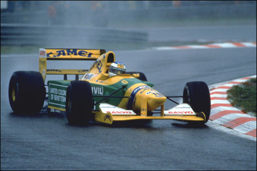 Михаэль Шумахер на пути к победе в Гран При Бельгии 1992 года, первой в карьере немца. Фото Ford Motor Co