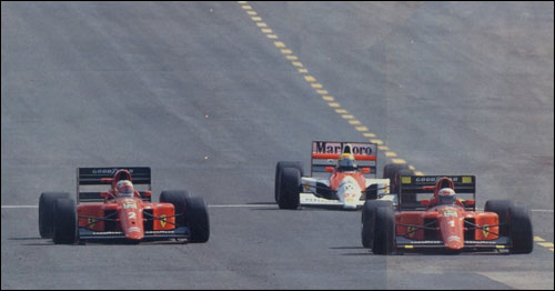 Борьба Найджела Мэнселла, Айртона Сенны и Алена Проста на Гран При Испании 1990 года