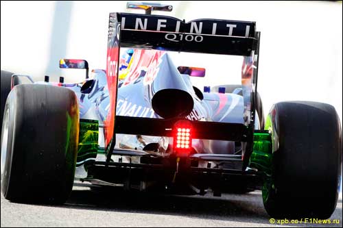 Аэродинамическая краска на машине Red Bull Racing
