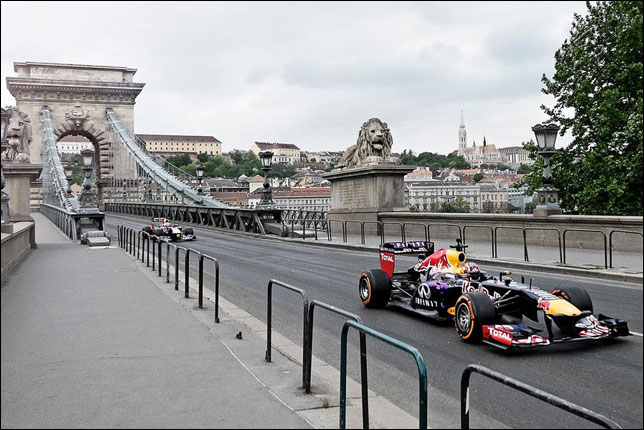 Демонстрационные заезды Red Bull Racing в Будапеште (2014 год)