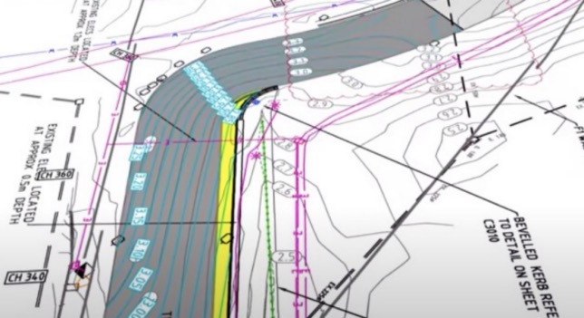 План реконструкции 1-го поворота Альберт-парка, кадр из фильма