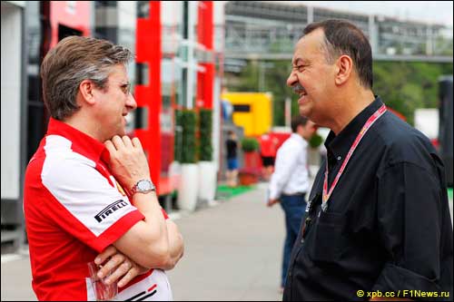 Пэт Фрай и Серхио Ринланд в дни проведения Гран при Испании 2013 года