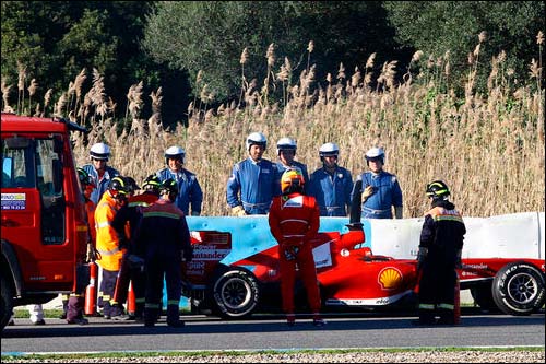 Эвакуация Ferrari F138
