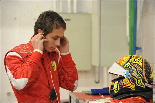 Валентино Росси на тестах в Барселоне