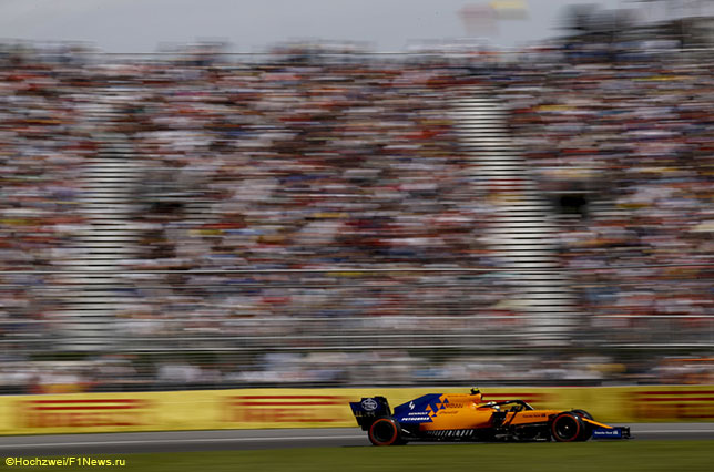 Ландо Норрис за рулём McLaren на Гран При Канады