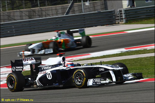 Williams Рубенса Баррикелло на трассе Гран При Турции