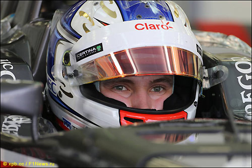Сергей Сироткин на тестах в Бахрейне за рулем Sauber C33