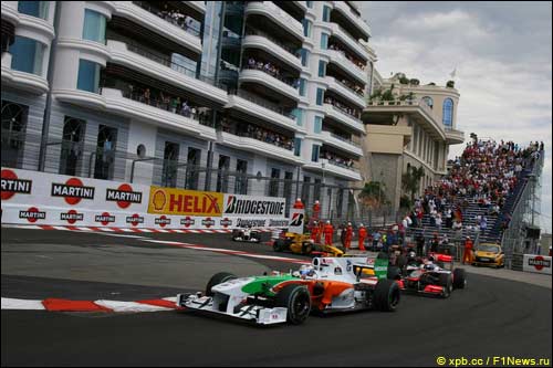 Адриан Сутил на трассе Гран При Монако