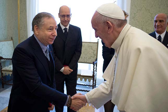 Встреча президента FIA Жана Тодта и Папы Римского Франциска