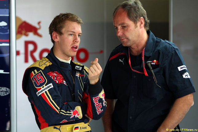 Себастьян Феттель и Герхард Бергер в Toro Rosso, 2008 год