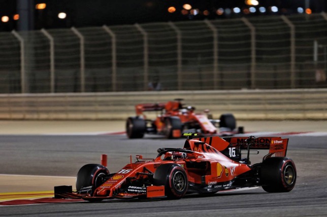 Гонщики Ferrari на трассе Гран При Бахрейна, 2019 год