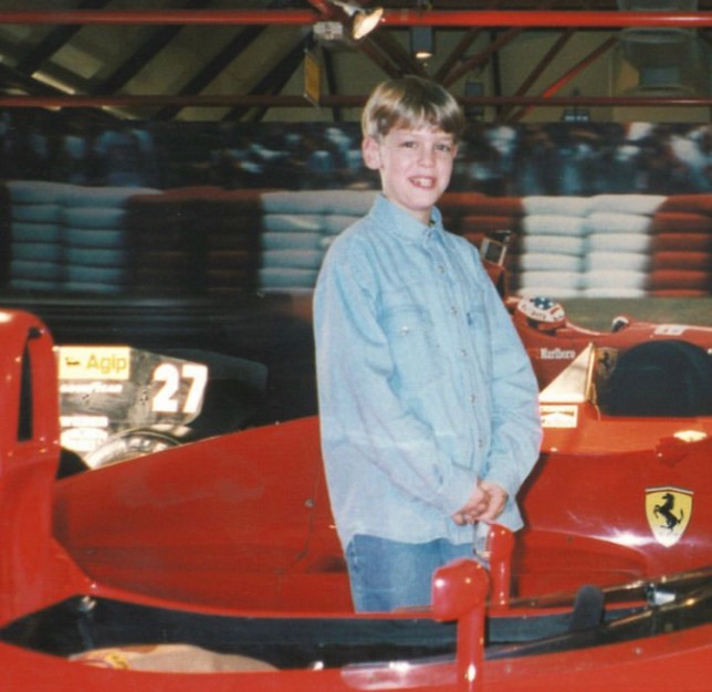 Юный Себастьян Феттель в Музее Ferrari, 1997 год, фото из социальных сетей